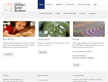 Tablet Screenshot of childrensburial.org